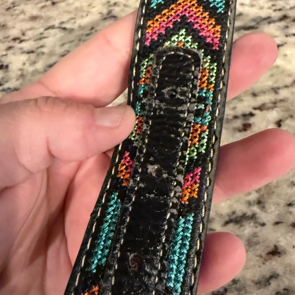 Nocona Girls Multicolor Aztec Stitched Belt
